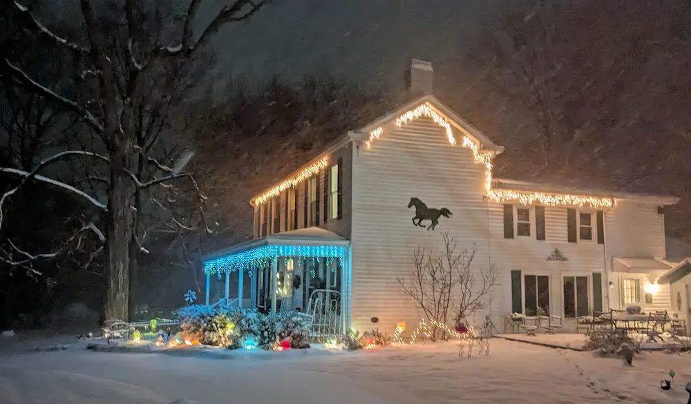 winter house looks like.